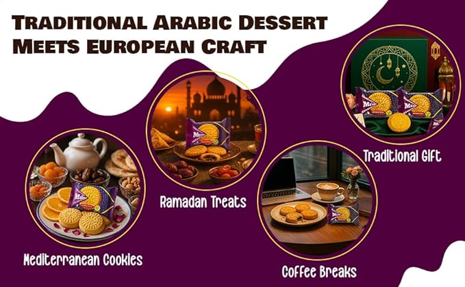 Ambrozia MaAmoul Date Vegan Cookies, No Sugar Added, 10-Pack (2.12 oz Each) – Soft-Baked Healthy Snack, Organic Snack for Kids & Adults, Natural Energy Treat, Made in EU