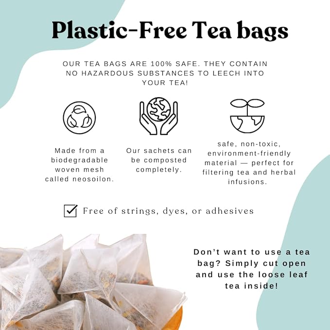 AutoimmuniTea –- AIP Energy Tea Blend, for Energy Boost, Cognitive Function, with Organic Green Tea, Lemongrass, and Spearmint - 15 Tea Bags (30 Cups)