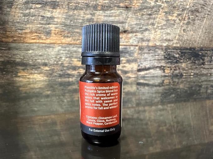 Plantlife Pumpkin Spice Aromatherapy Essential Oil Blend - Straight from The Plant 100% Pure Therapeutic Grade - No Additives or Fillers - Made in California 10 ml