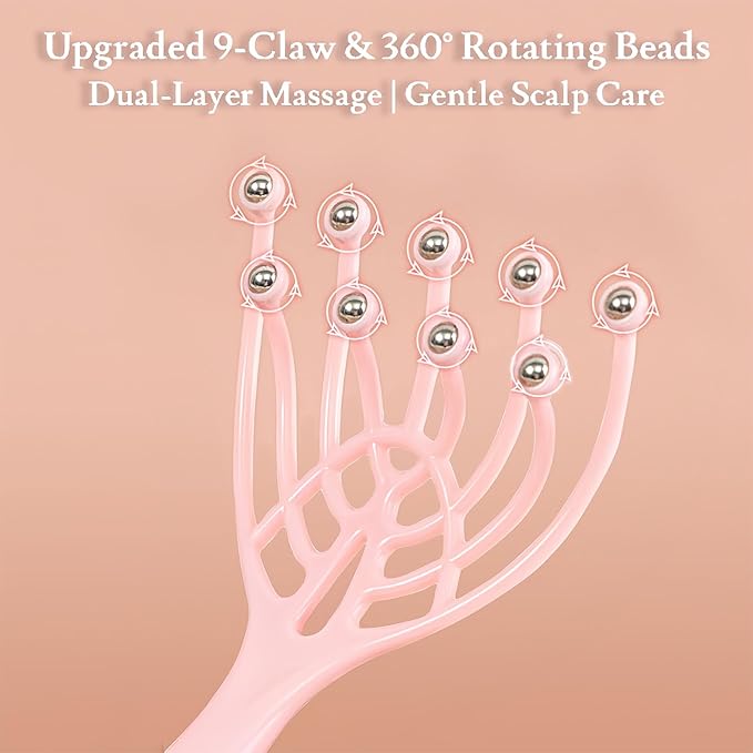 GSHOW Head Scalp Massager Hair Scratcher Massage Comb Portable Scalp Stress Relax Tool