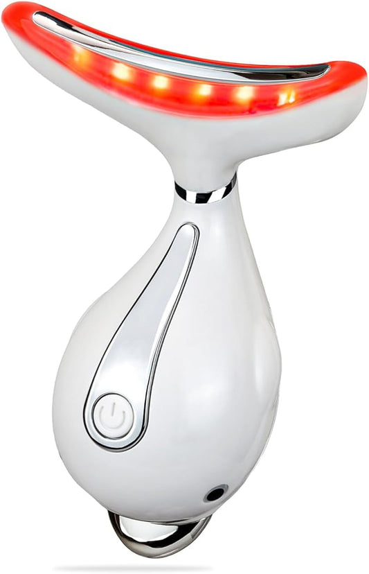 LED Light Therapy Device, Face Massager Tool for Women,Electric Facial Neck Eye Lift Massage Kit with Color LED, Red Light Therapy for Skin Beauty Firm Tightening