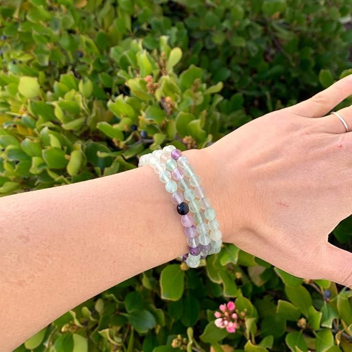 Adabele 1pc Natural Stretch Gemstone Bracelet 6mm (0.24 Inch) Bead 7" 7.5" 8 inch Healing Crystal Quartz Energy Chakra Jewelry Women Birthday Gift