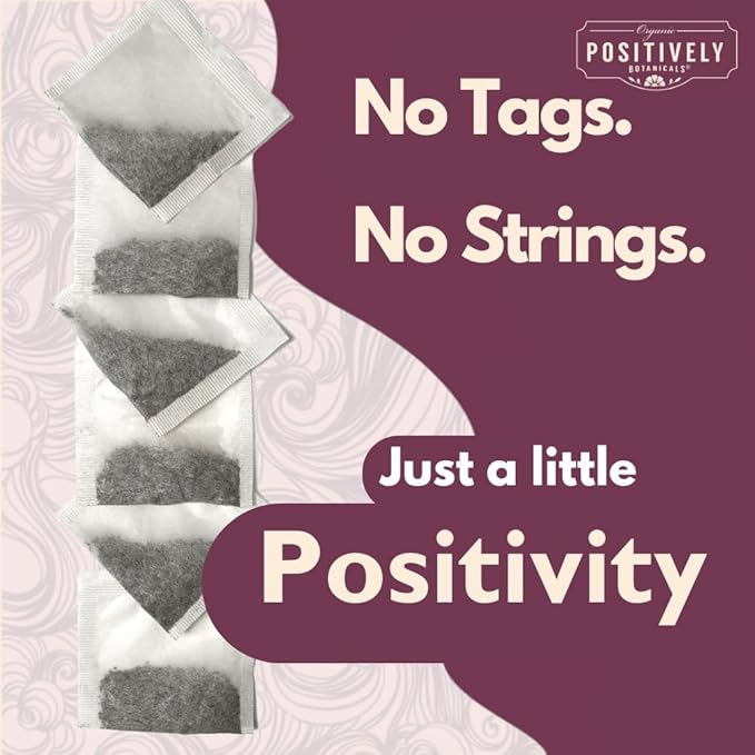 Organic Positively Botanicals Company, Tulsi Leaf Herbal Tea Bags, 100 Count, Eco-Friendly Tea Bags, Non-GMO