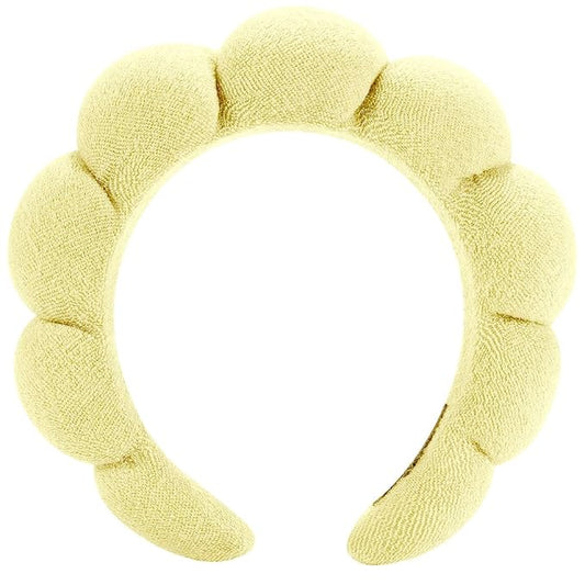 Spa Headbands for Face Washing & Makeup Removal - Terry Cloth Puffy Headbands for Mask Skin Treatment