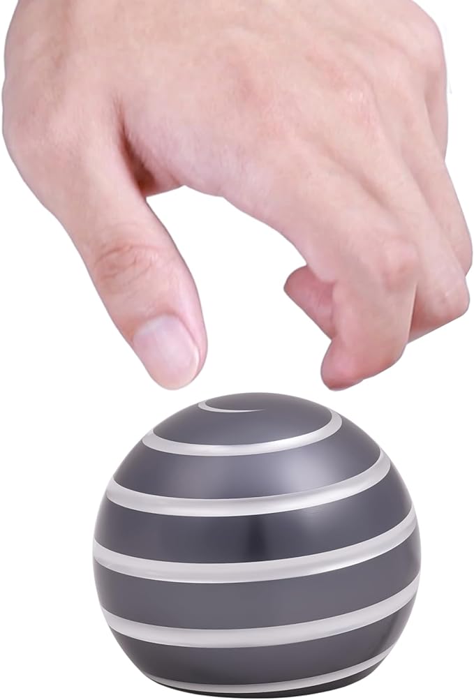 Desk Toys for Fidget Kinetic Cool-Gadgets: 180 Seconds Spinning Toy, Cool-Stuff Thing for Adult Teen Children Kid, Optical-Illusion Stress-Relief Gifts Ball for Man Women Home Office School Christmas