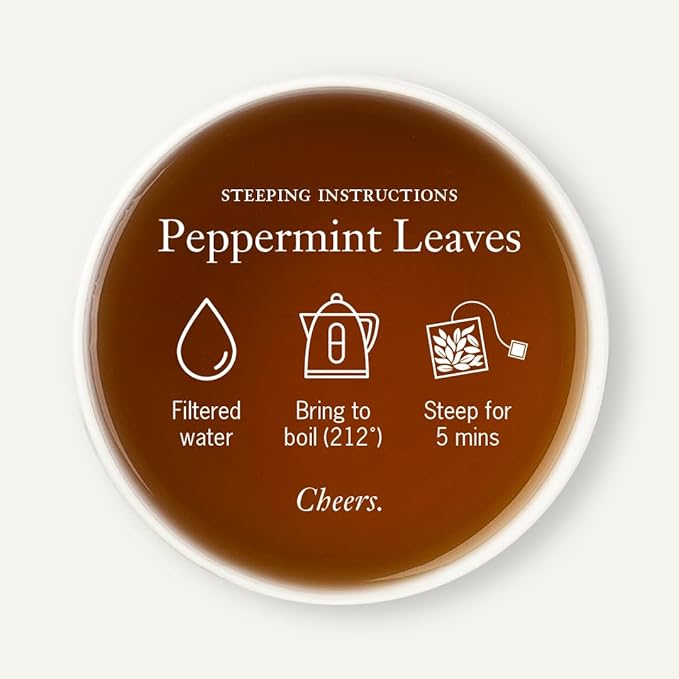 Steven Smith Teamaker Peppermint Leaves No. 45, Herbal Tea, Caffeine-Free, Sugar-Free, Sustainably Grown, Tea Bags, 15 Sachets, 0.78oz each
