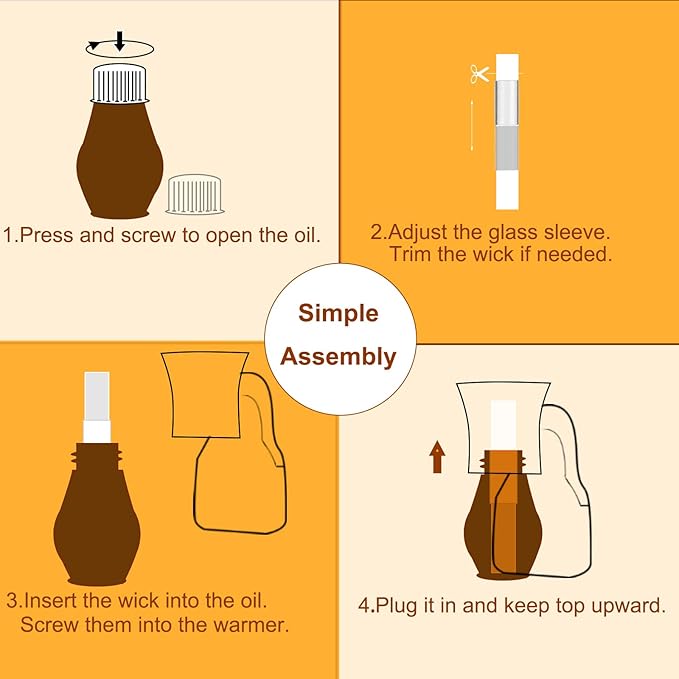 Plug in Air Freshener Odor Eliminating Lemon+TeaTree (1 fl.oz), Diffuser and Essential Oil Set, 30 Days' Non-Toxic Natural Strong Fragrance Room Scent Pluggable Starter Kit