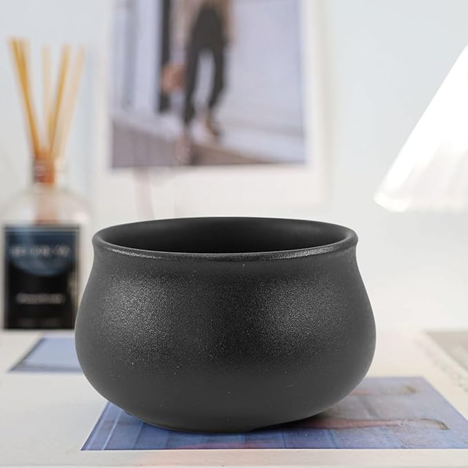 MrMrKura Ceramic Incense Holder for Sticks, Incense Burner Holder Ash Catcher with Non-Slip Pads, Incense Stick Holder for Unique Home Decor/Meditation/Yoga/Gift (Black)