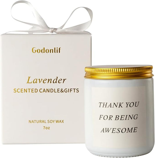 Birthday Gifts for Women, Unique Friendship Gift for Best Friend Birthday, Her, BFF, Sisters, Besties, Mom, Natural Soy Wax Candle for Mom, Funny Lavender Scented Candles