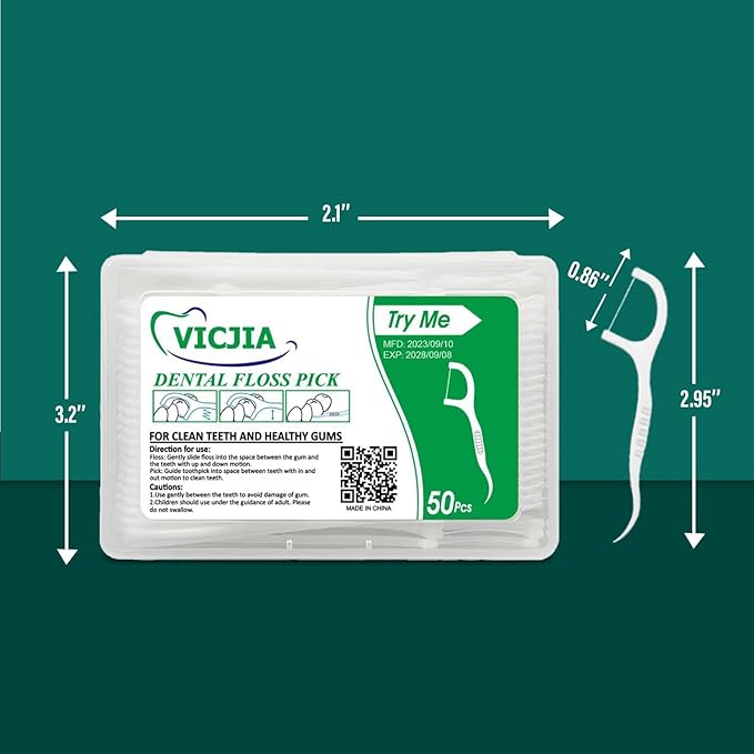 Tooth Floss Picks Unflavored Dental Floss for Teeth Tooth Picks Flossers,200 Count Floss Sticks for car,Home Tooth Pick Small