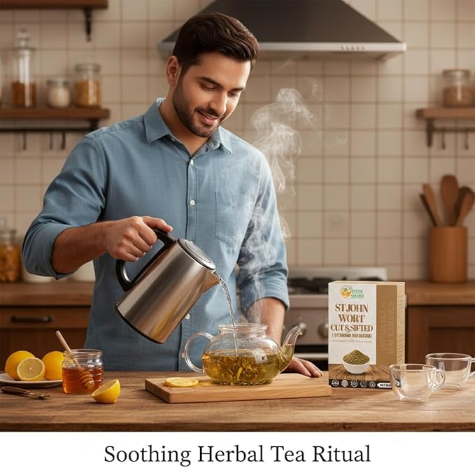 Herbs Botanica St. John’s Wort 4 oz | Premium Dried St. John Wort Herb Cut & Sifted | Perfect for Herbal Tea, Tinctures & DIY Remedies | Natural Dried Herb for Various Uses