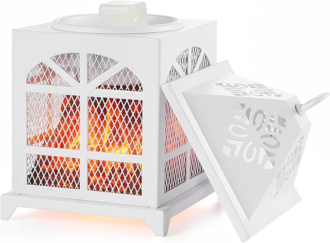 Dicimi Wax Melt Warmer,4-in-1 Electric Wax Melter (White, Window)
