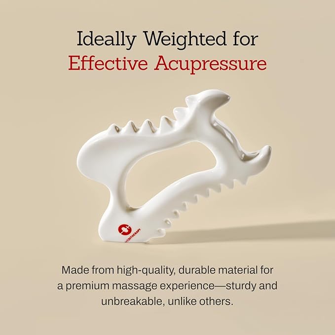 MEDITHERAPY SOKSAL GUASHA,Ceramic Gua Sha,Body Massage Tool, Korean Body Guasha, Guasha Board, Face Lift, Muscle Relief Massage Board (Body Massager)