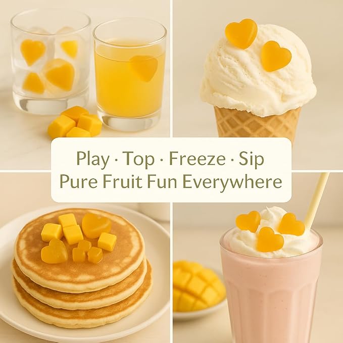 Confect Mango Dream Whirls Fruit Gummies – Vegan Candy – 6 Packs x 1.76 oz – Gluten-Free, No Corn Syrup, Heart Shape