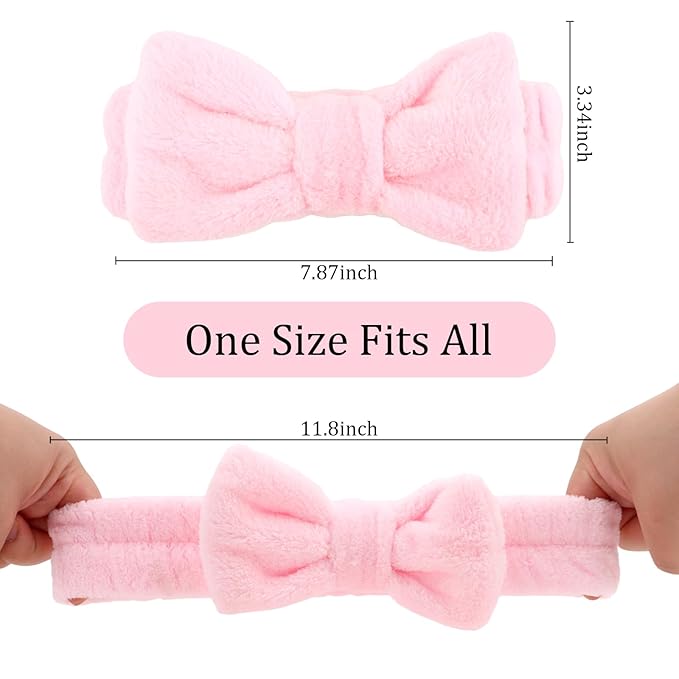 8 Pack SKincare Headband for Washing Face,Spa Headbands for Women Girls Cute Bow Headbands for Makeup Skin Care Hair bands Slumber Party Supplies Teen Girl Gifts