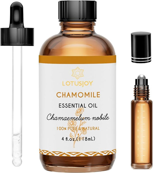 Chamomile Essential Oil, Pure Natural Chamomile Oil for Skin Body Hair Diffuser - 4 Oz