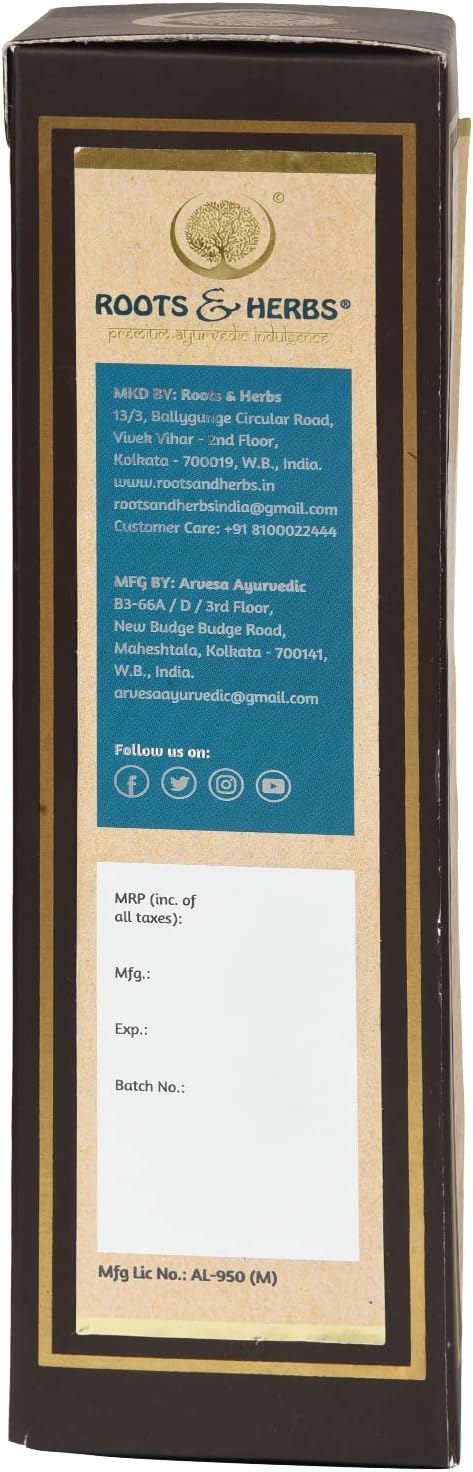 ROOTS AND HERBS Ayurvedic Tulsi Panchang Body Massage Oil 6.7 FL Oz