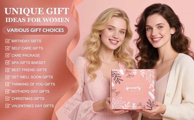 Happy Birthday Gifts for Women Mom Her Grandma Girlfriend Friendship,Relaxing Spa Gifts Baskets W/ Fuzzy Socks,Get Well Self Care Package,Christmas Gifts for Women Mom Grandma Her Sister Wife Friend