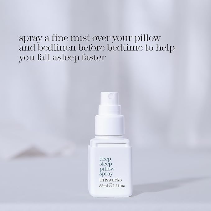 THISWORKS Deep Sleep Pillow Spray – Fast-Acting Natural Formula with Lavender for Relaxation and Restful Sleep – 35 ml (1.2 fl oz) Mini Travel Size