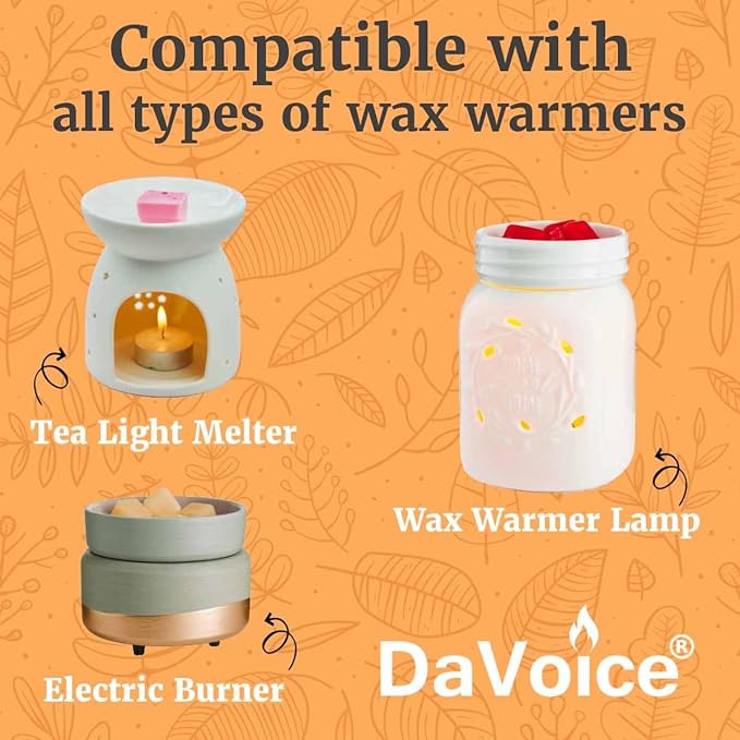 DaVoice Apple Cinnamon Cranberry Wax Melts – USA Made Fall Soy Wax Cubes, Strong Scented Food Bakery Melts for Warmers (2.2 oz)