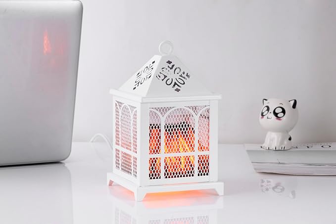 Dicimi Wax melt Warmer,4-in-1 Fireplace Wax Warmer,scentsy Wax Warmer for Scented Wax Cubes and Tarts or Fragrance Oils, Wax Burner for Home Office Bedroom Aromatherapy Present& Décor(House)