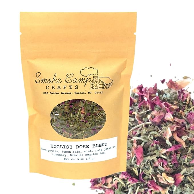 Smoke Camp Crafts Herbal Tea Blend - English Rose Blend, 1/2 oz (14 g)