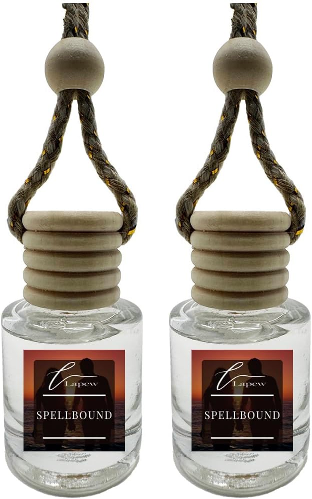 Car Air Freshener Diffuser – 2 Pack Hanging Air Freshener Diffuser (.34 Oz, Spellbound)