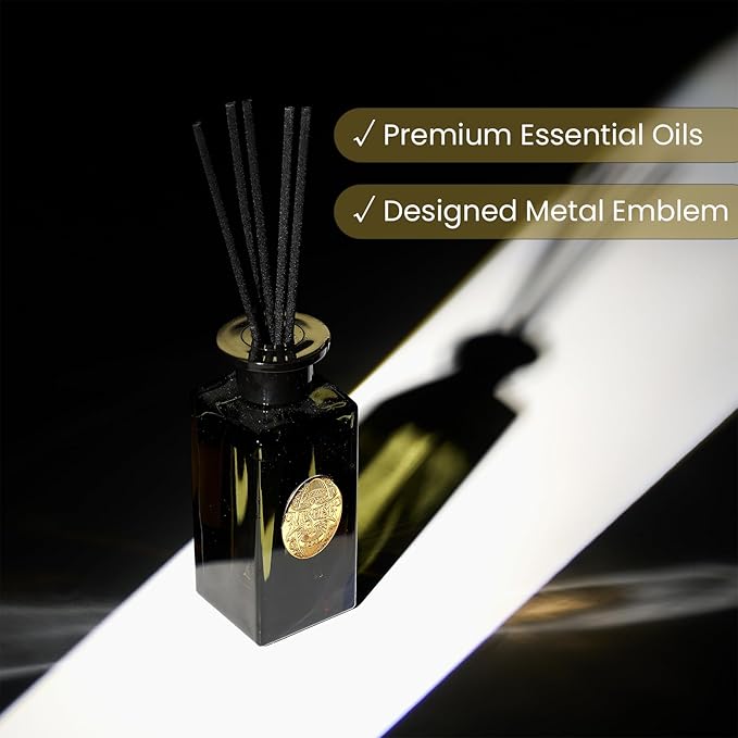 M&SENSE 6.3 oz Large Reed Diffuser Set | Bamboo Scent Oil Diffuser with Sticks | Hotel Collection Non-Toxic Essential Oil |for Bedroom Bathroom Living Room