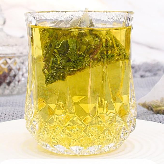 Peppermint Herbal Tea – 薄荷草本茶 – 3.7oz/105g (70 Pyramid Tea Bags), Non-GMO, Caffeine-Free, Refreshing Mint Flavor, Aids Digestion & Freshens Breath