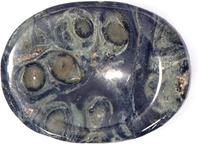 L PEDRA & CRYSTAL Worry Stone A Handheld Comfort to Ease Stress, Enhance Focus, and Promote Inner Peace (Kambaba Jasper Worry Stone)