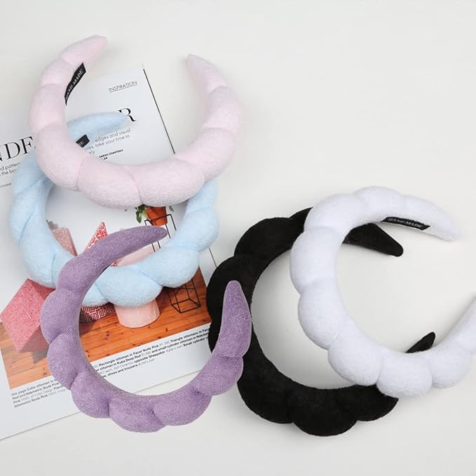 Spa Headband, Women's Daily Life Headband, Absorbent, Soft, Fluffy, Skincare, Makeup Removal, Shower, Purple, 1 Count