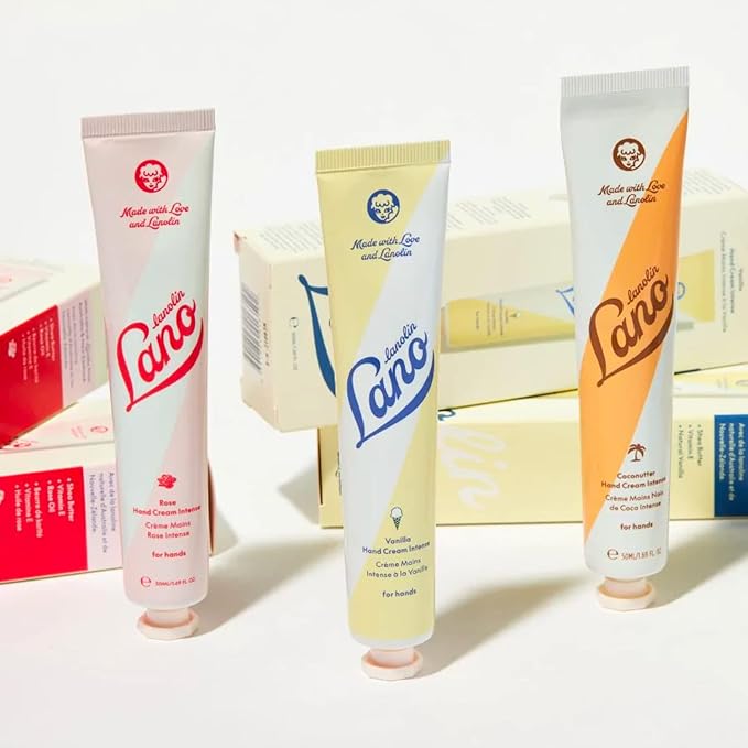 Lanolips Hand Cream - Lanolin Lotion with Coconut Oil, Shea Butter & Vitamin E - Cuticle & Hand Cream for Dry Cracked Hands - Cruelty-Free, Dermatologist Tested - Coconutter (50ml / 1.69 fl oz)