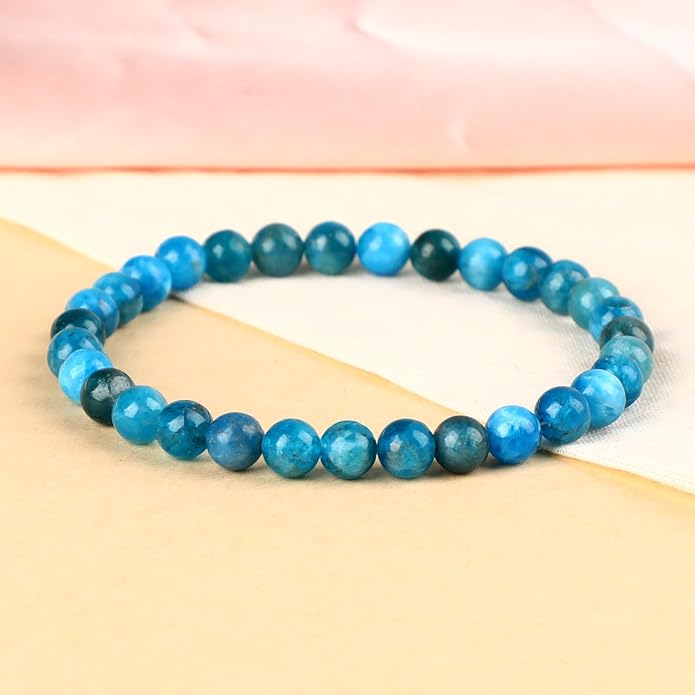 LPBeads Handmade Natural Gemstone Stretch Elastic Bracelet Healing Crystal Round Stone Beads Jewelry Gifts for Women Men