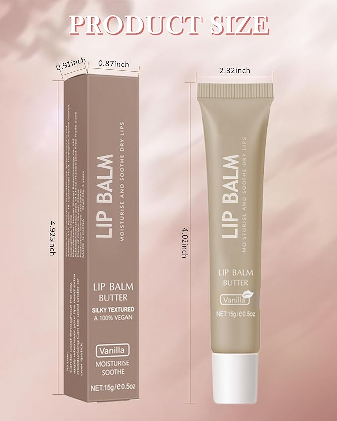 Lip Balm Butter Pink Sugar,Hydrating Tinted Butter Lip Gloss,Clear Lip Mask Lip Moisturizer,Lip Treatment Balm Lipgloss,Non-Sticky Jelly Glow Reviver Fat Lip Oil,Thanksgiving Makeup Gift for Women-06