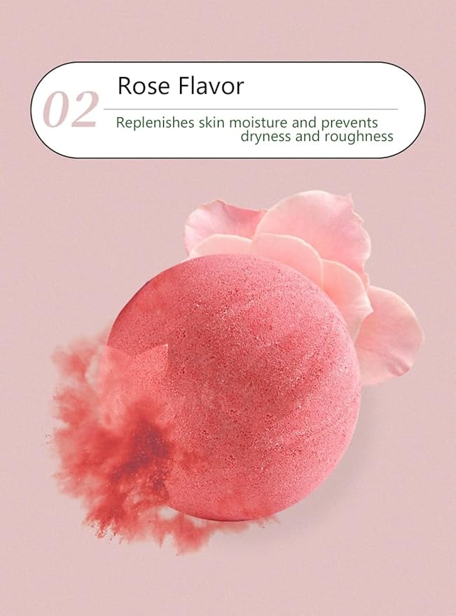 Bath Bombs Gift Set,Organic Handmade Large Fizzer with 100% Natural Materials for Kids, Women Men, Best Gift for All Festivals including lemon, rose, lavender, vanilla, green tea, ocean(6pcs)