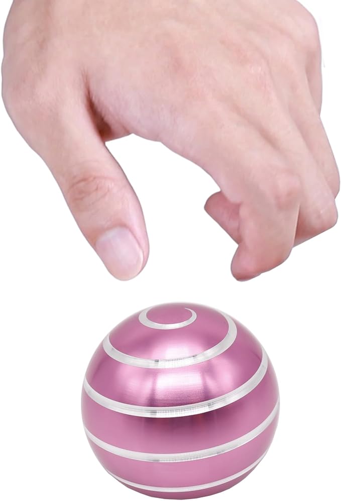 Desk Toys for Fidget Kinetic Cool-Gadgets: 180 Seconds Spinning Toy, Cool-Stuff Thing for Adult Teen Children Kid, Optical-Illusion Stress-Relief Gifts Ball for Man Women Home Office School Christmas