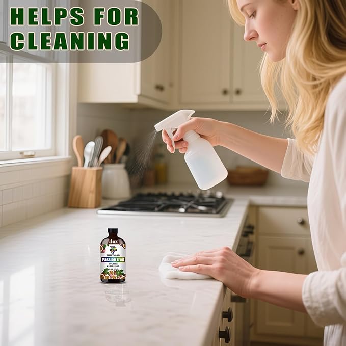 Passion Fruit Essential Oil (4 oz/120 ml) — Passion Fruit Oils for Aromatherapy, diffusers, humidifiers, Home fragrances, DIY Skincare, soap Making, DIY Candle, Relaxation, Yoga, and Meditation