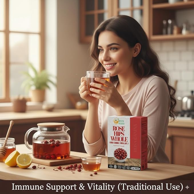 Herbs Botanica Rosehips Dried Rose Hip Herbal Tea, Homemade Sauce, Jellies, Soups, Seasoning, Syrup Vitamin C Rich 100% Naturally Dried Rosa Canina Cynorrhodon 5.30oz | Resealable Kraft Bag