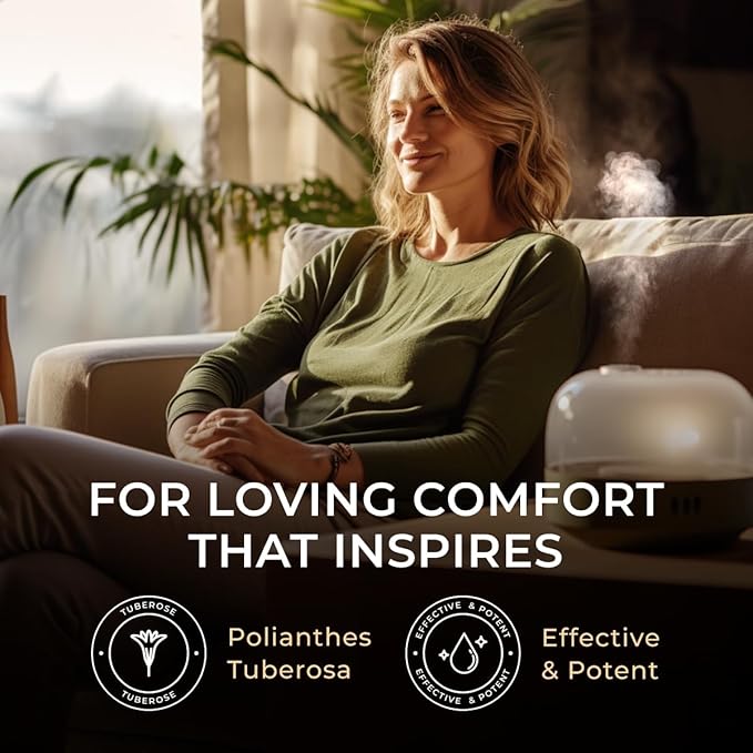 Gya Labs Tuberose Essential Oil - 0.34 Fl Oz - for Hair, Skin, Diffuser, Aromatherapy & DIY Candle Making Scent