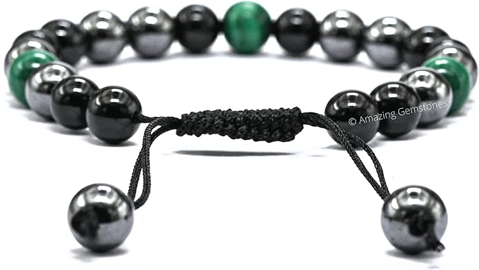 Natural Healing Crystal Bracelet for Women - Mens Bracelet Energy Balancing Gemstones Set - Adjustable Stone Bead Bracelet for Men and Women - Chakra Crystal Therapy Accessory, Meditation