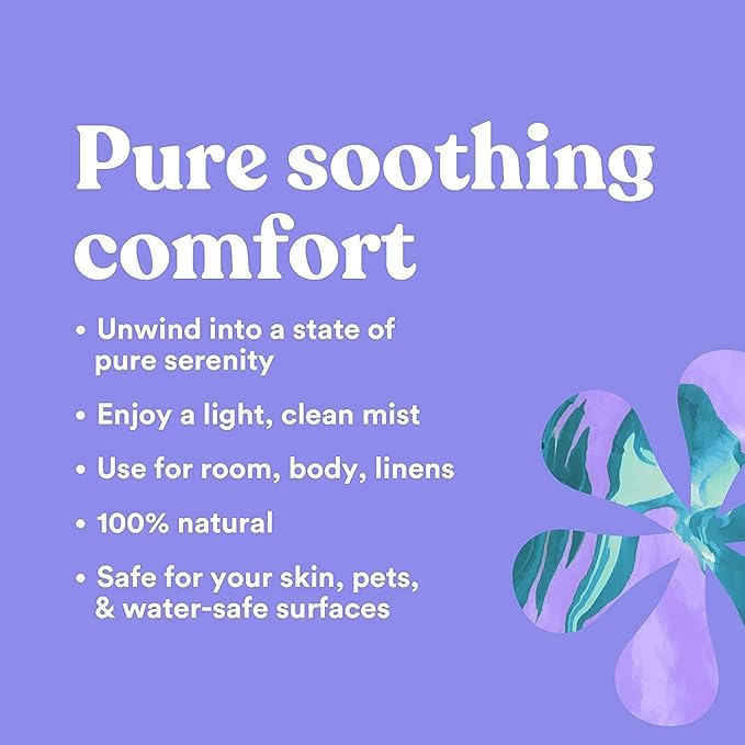 ASUTRA Multi-Use Essential Oil Aromatherapy Pillow Spray (Lavender & Chamomile), 4 fl oz Aluminum Bottle – Mist for Face, Body, Rooms & Linens – Car, Fabric, and Bathroom Freshener