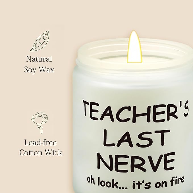 Lihome Teacher Appreciation Gifts, Funny Teacher's Day, Birthday, Thanksgiving, Christmas Gifts, Vanilla Coconut Candles