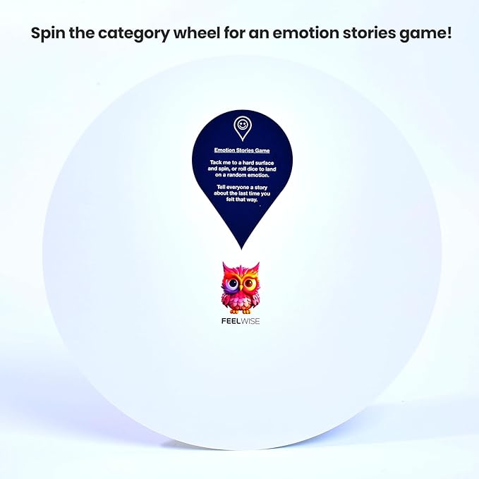 FeelWise Super EQ Kit - For Building Emotional Intelligence - Thirteen 12" Round 2-sided Emotion Wheels w/ Storage Envelope & Instructions - Emotion Learning Games for Kids, Parents, Professionals, Teachers, School Counselor - Screen-Free Activities