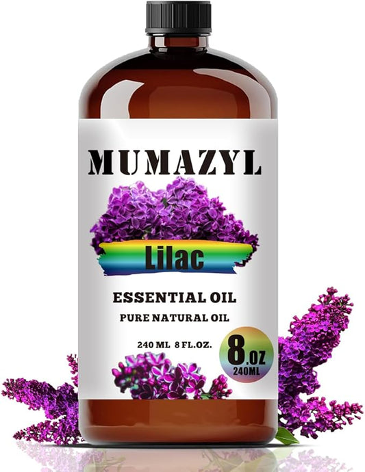 Lilac Essential Oil, Lilac Oil 8 Fl Oz 240ML for Diffuser Humidifier Yoga Cleaning DIY Candle Soap Making Essential Oils