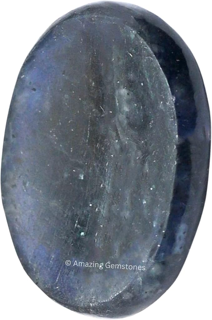 Amazing Gemstone Iolite Worry Stone, Healing Crystals - Piedra Crystal Fidget for Gift, Meditation, Calming, Relaxation, Stress Relief