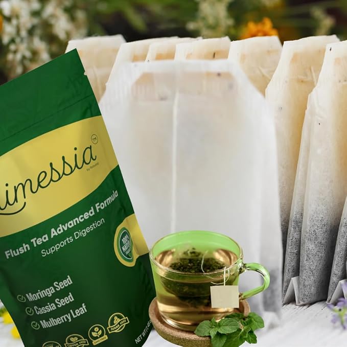 Sl-imessia Natural Herbal Tea – Digestive Support Blend with Lotus Leaf, Cassia Seed, Mulberry Leaf & Green Tea | 14 Caffeine-Free Tea Bags | by Robutop