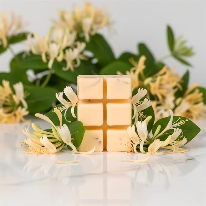 DEVI Scented Wax Melts, Natural Soy Wax Cubes Strong Scent -Honeysuckle - Long Lasting Scented Melts for Warmer, 4 Pack(24-Cubes)