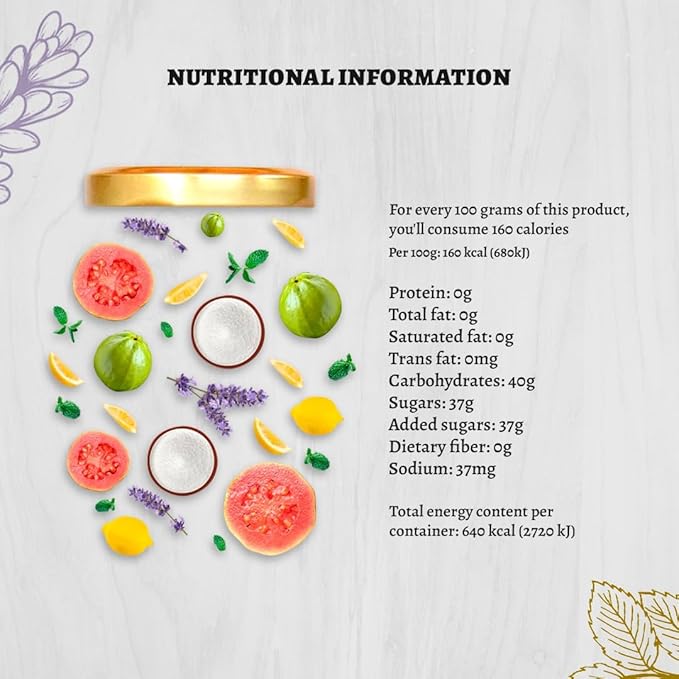 Gourmet Guava Jam with Mint 14 oz, Organic Fruit Preserves Jam, Natural Fruit Spread Mermelada de Guayava Perfect for Toast, Bagels, Breakfast, and Dessert