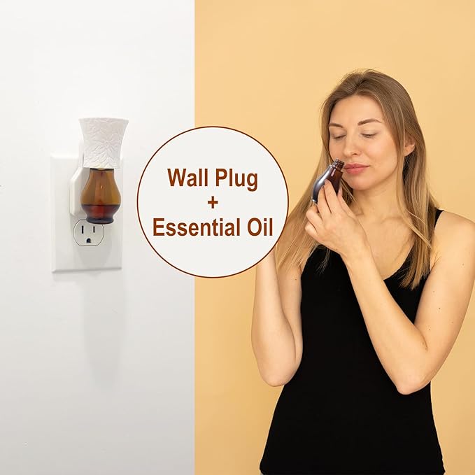 Plug in Air Freshener Odor Eliminating Lemon+TeaTree (1 fl.oz), Diffuser and Essential Oil Set, 30 Days' Non-Toxic Natural Strong Fragrance Room Scent Pluggable Starter Kit