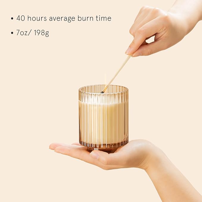 LA JOLIE MUSE Vanilla Bomb Candle, Candle Gifts for Women&Men, Natural Soy Candles for Home Scented, Luxury Jar Candle, 40 Hours Burning Time, 7oz